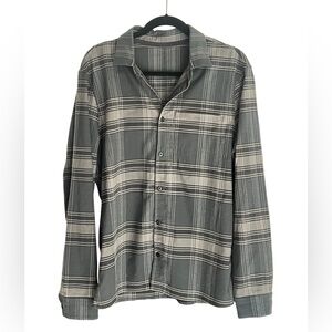 Lululemon Men's Masons Peak Flannel Shirts Size Medium Gray